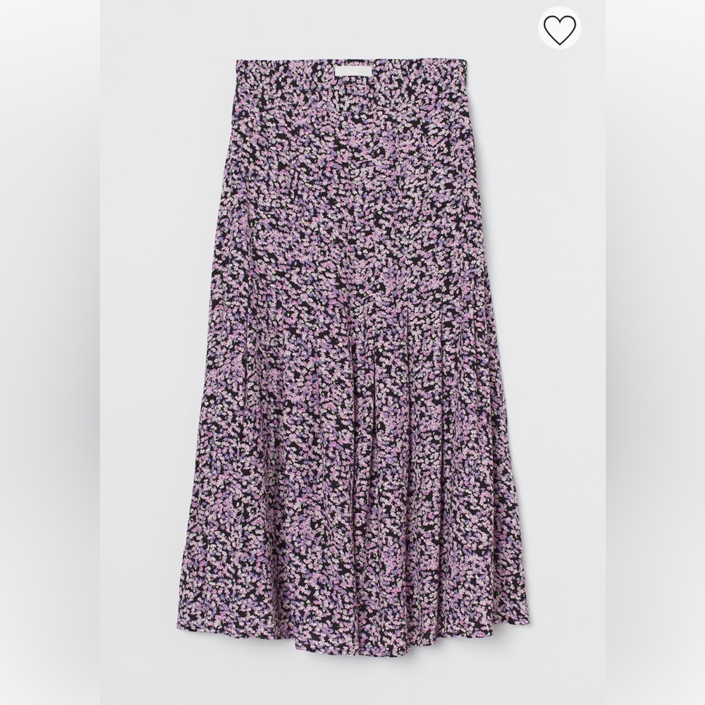 H&M midi/maxi skirt purple floral